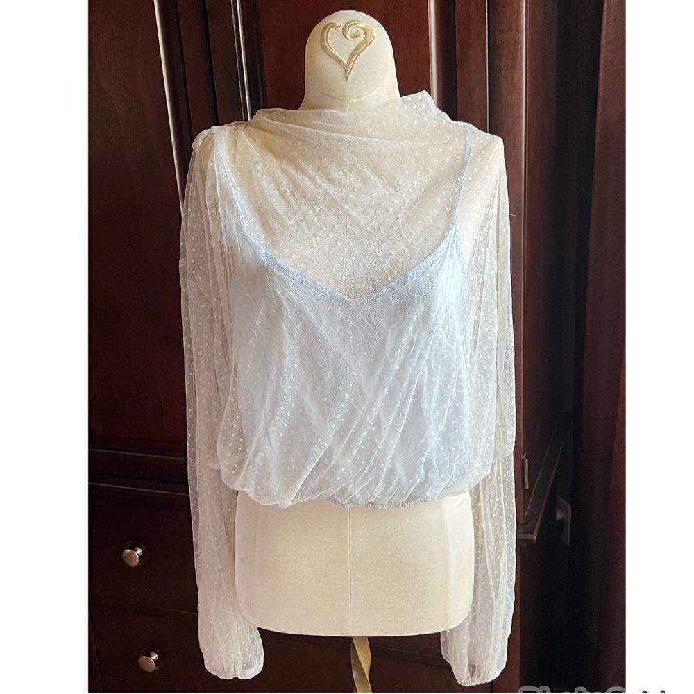 Free People Ellie Mesh Top - Picture 2 of 3